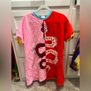 QUEEN of sparkles snake front and back dress! NWT SIZE LARGE